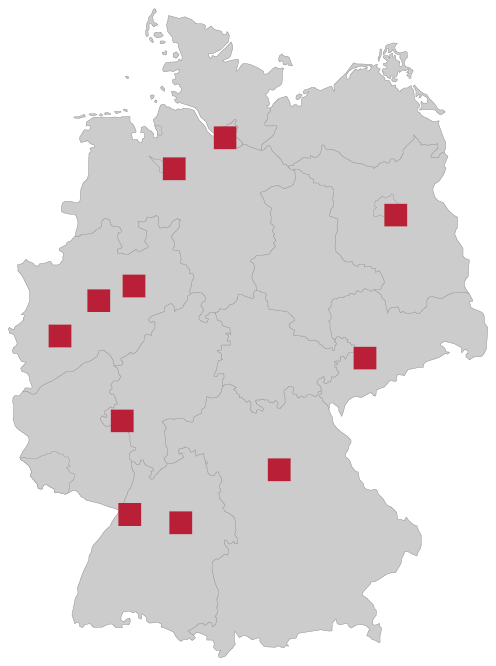 Solidline: 11 Standorte Deutschland